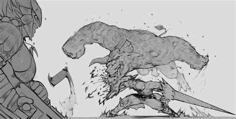 Monster Hunter Rajang And Krekkball Monster Hunter Drawn By Krekkov