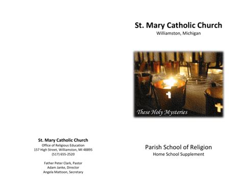 Home School Handbook St Mary Catholic Church