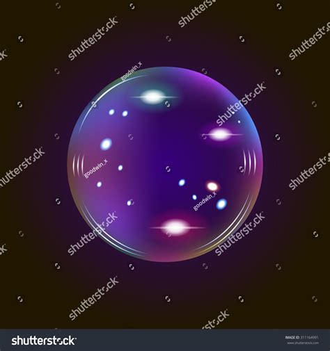 Soap Bubble Reflections Different Shades Stock Vector Royalty Free
