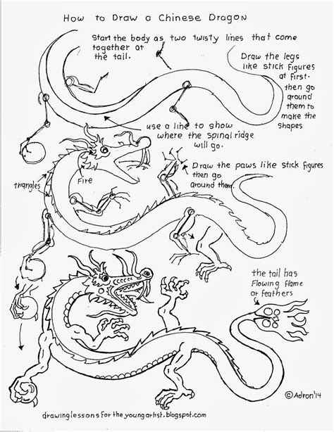 How To Draw A Chinese Dragon Free Drawing Worksheet How To Draw