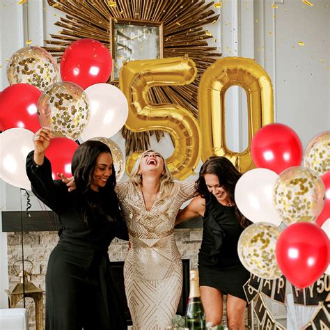 Buy 50th Birthday 50th 50 Number Balloon 5th Birthday Party Wedding