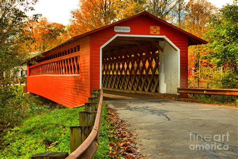 Burt Henry Covered Bridge Photograph By Adam Jewell Pixels