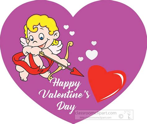 Valentines Day Clipart Smiling Cupid Happy Valentines Day Classroom