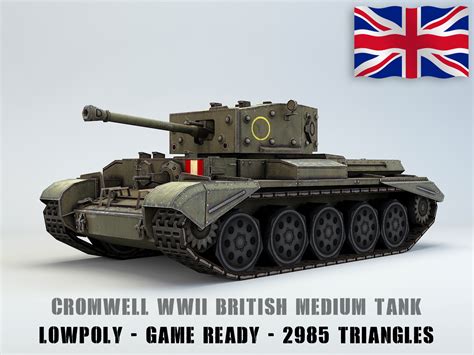 Wwii Tank Uk Cromwell V1 Free 3d Model Obj Stl Free3d