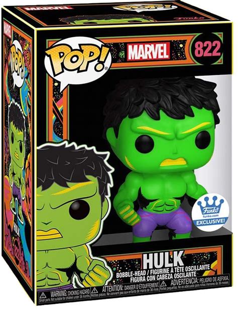 Funko Pop Marvel Hulk Black Light Funko Shop Exclusive Figure 822