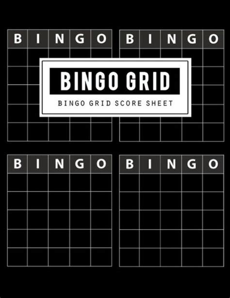 Bingo Grid Score Sheet Bingo Game Record Keeper Book Bingo Grid