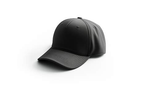 Premium Ai Image A Black Baseball Cap On White Background