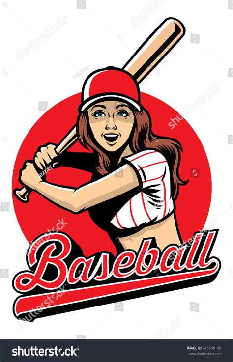 Sexy Baseball Player Girl Stock Vector Royalty Free 248508196