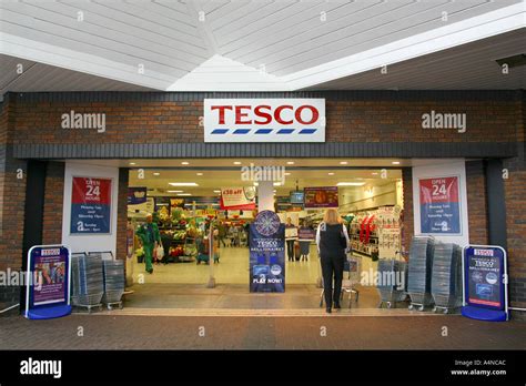 Entrance To Tesco Store London Stock Photo Alamy