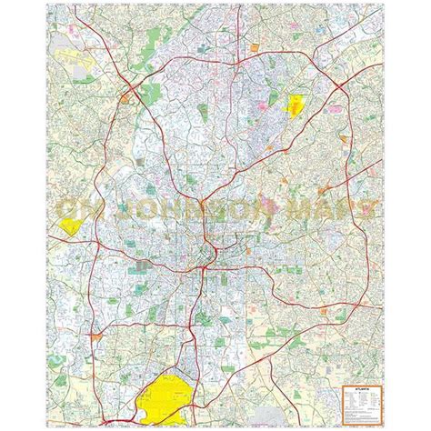 Atlanta Georgia Street Map Gm Johnson Maps