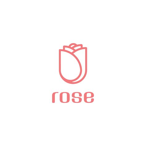 Minimal Logo Design Graphic Design Typography Rose Line Art Rose