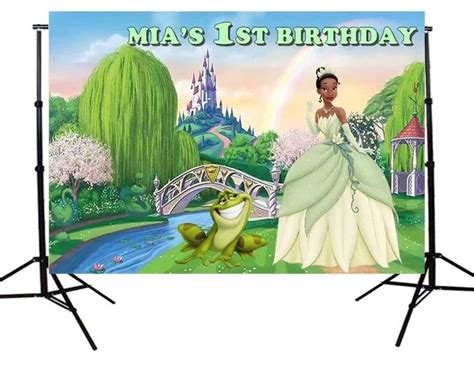 Printed Princess Tiana Backdrop Princess And The Frog Backdrop