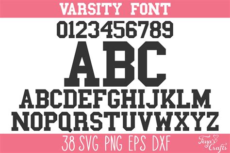 Varsity Font Svg Alphabet Graphic By Anastasia Feya · Creative Fabrica