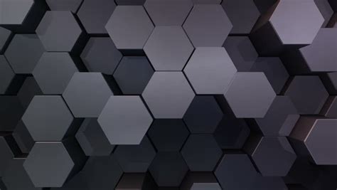 Abstract Hexagon Geometric Surface Loop 2b Dark Clean Rounded Beveled