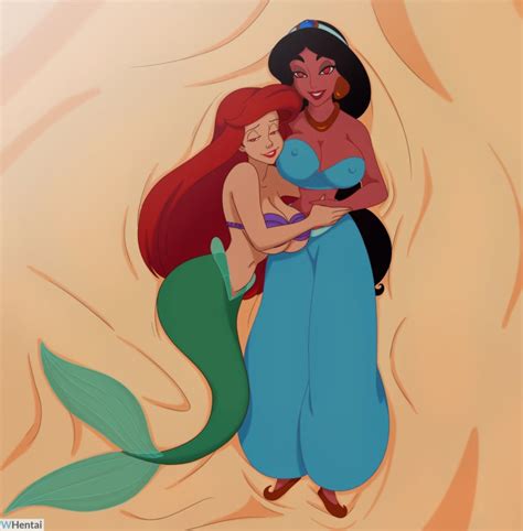 Rule 34 2girls Aladdin Aladdin 1992 Disney Film Arabian Ariel Ariel The Little Mermaid