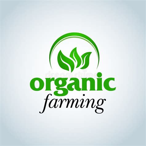 Green Organic Farming Logo Design Concept Organic Logotype Template