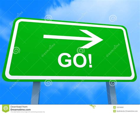 Go Traffic Sign. Royalty Free Stock Images - Image: 12316609