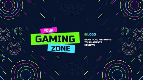 Customize And Get This Abstract Neon Gaming Zone Youtube Banner Template