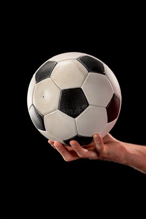 Soccer Ball In Hand Stock Image Image Of Energy Cropped 123122367