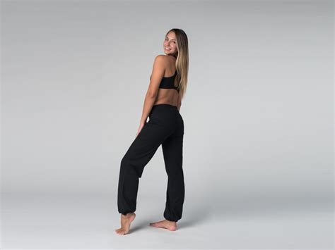 Pantalon De Yoga Param Coton Bio Et Lycra Noir Fin De Serie