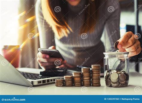 Accountant Working On Desk Office Stock Photo Image Of Growing Bank