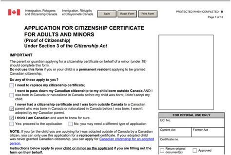 Canadian Citizenship By Descent Course How To Fill Out Cit 0001