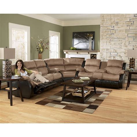 Presley Cocoa Reclining Sectional Living Room Set Signature Design By