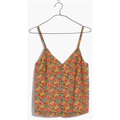 Madewell Silk Button Down Cami In Prairie Blossoms 75 Liked On