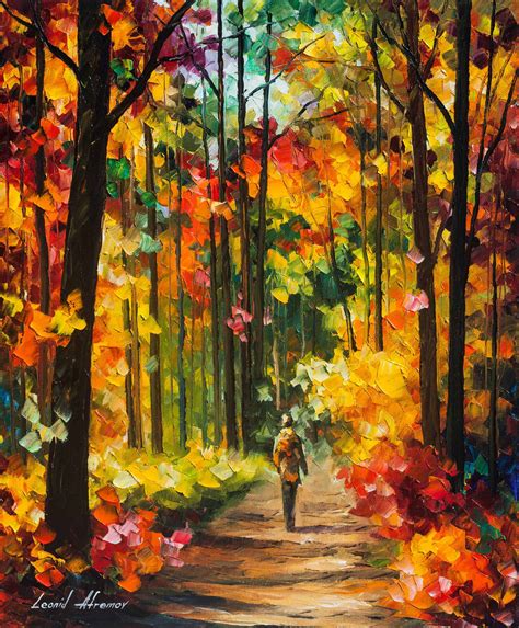 Solid Fall — Palette Knife Oil Painting On Canvas By Leonid Afremov