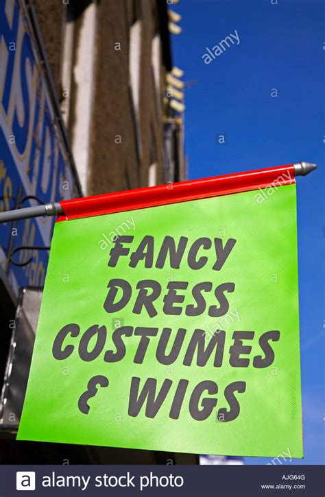 Fancy Dress Shop Sign Stock Photo Alamy
