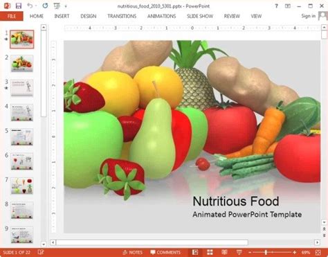 Animated Nutrition Powerpoint Templates