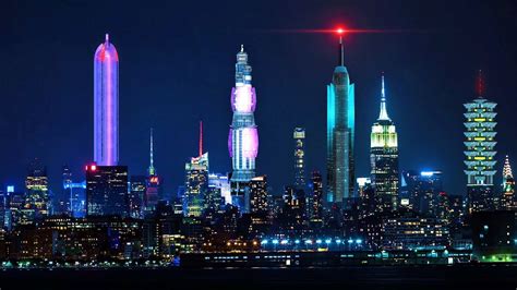 New York City Of The Future Spaceships Flying Over Manhattan Ny Youtube