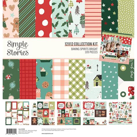 Simple Stories Collection Kit 12x12 Baking Spirits Bright 810079986064