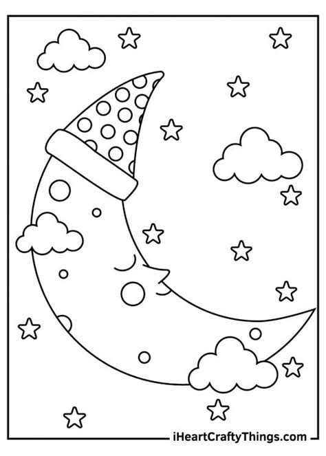 Printable Moon Coloring Pages (Updated 2021)