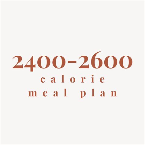 2400 2600 Calorie Meal Plan — Fallons Table