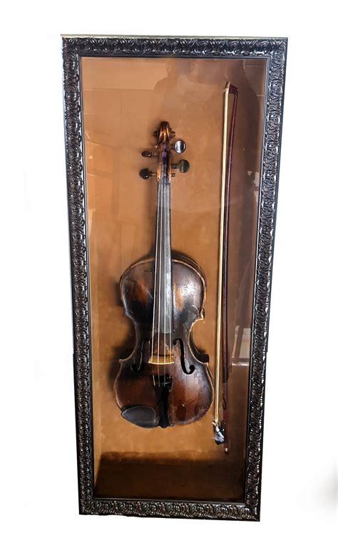 Antique Violin In Shadowbox Fastframe Houston Picture Framing