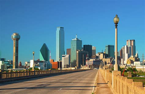 Dallas Skyline And Street Bridge Photograph By Davel5957