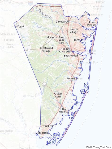 Map Of Ocean County New Jersey