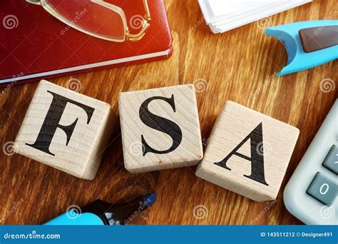Flexible Spending Account Fsa From Cubes Stock Photo Image Of