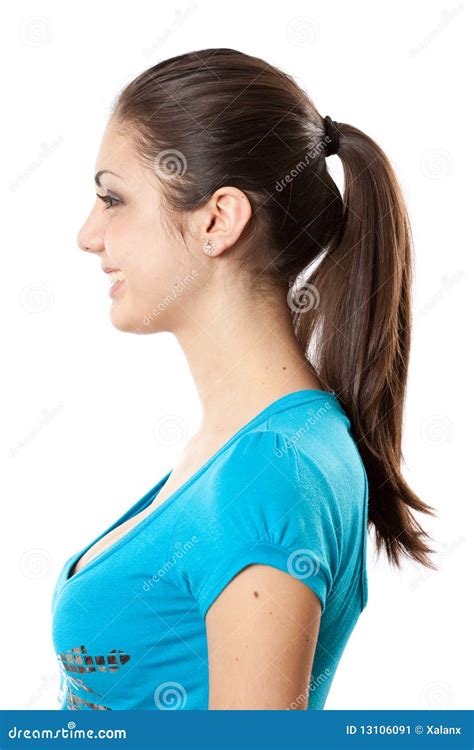 Brunette With Ponytail Stock Image Image 13106091