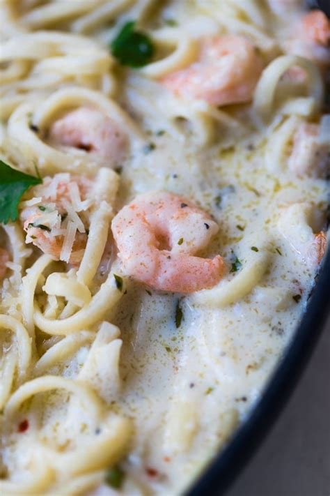 Quick And Easy Shrimp Scampi With Jar Alfredo Sauce Lin Inteall38