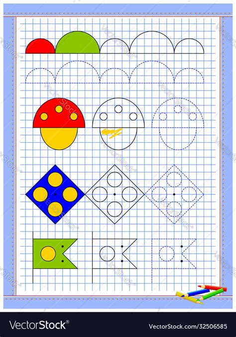 Educational Page For Kids Printable Worksheet Vector Image