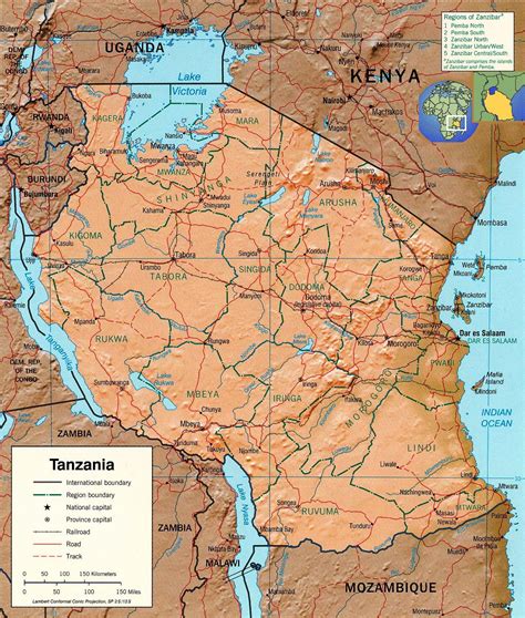 Tourist Guide Tanzania Map Lake Victoria Travel Africa