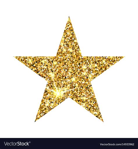 Gold Glitter Star Golden Sparcle Amber Royalty Free Vector