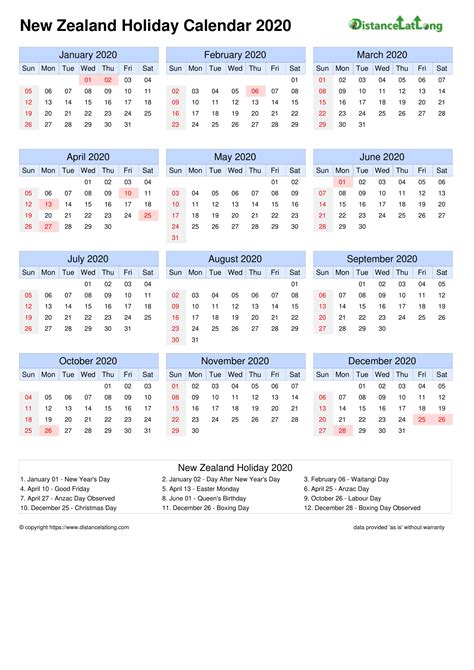 Calendar Horizontal Month Week Grid Sunday To Saturday Holiday New