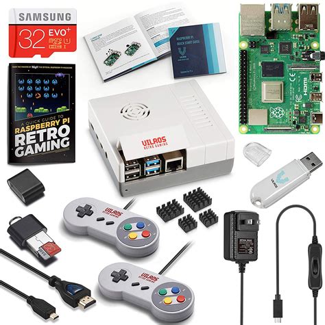 Vilros Raspberry Pi Retro Gaming Kit With Snes Style Controllers And