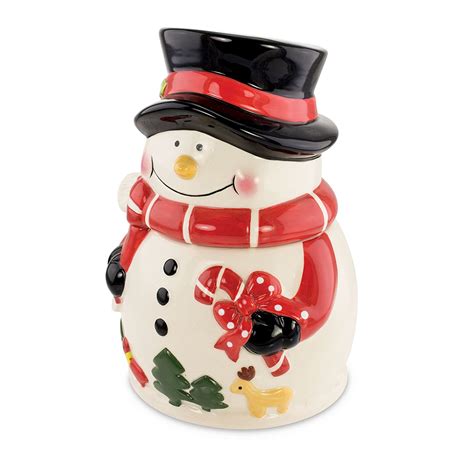 Snowman Holiday Ceramic Cookie Jar Kovot