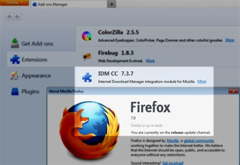 The below is the complete process to integrate idm cc to firefox. Enable Internet Download Manager Addon in Firefox 7