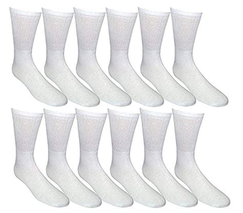 12 Pairs Of Womens Cotton Casual Crew Socks Solid Colors Ladies Athletic White Size 9 11