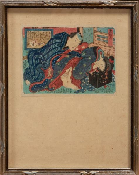 Lot Five Japanese Shunga Prints